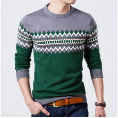 2023 New Autumn Fashion Brand Casual Sweater O-Neck Slim Fit Knitting Mens Striped Sweaters & Pullovers Men Pullover Men XXL