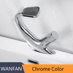 Basin Faucets Matte Black Modern Bathroom Mixer Tap Brass Washbasin Faucet Single Handle Single Hole Elegant Crane 855818