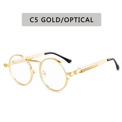 Vintage Punk Style Sunglasses Men Retro Round Metal Frame Women Sun Glasses Fashion Eyewear Gafas sol mujer UV400
