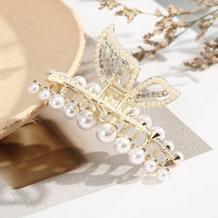 Korean Acrylic Hair Claws Pearl Claw Clips For Woman Large Size Barrette Crab For Girl Shark Clip Fashion Hair Accessories