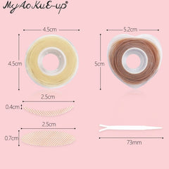 600Pcs/Box Big Eyelid Tape Sticker Double Fold Self Adhesive Eyelid Tape Stickers S/L Makeup Clear Beige Invisible Tool