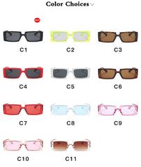 2023 Retro Square Sun Glasses Luxury Brand Travel Small Rectangle Sunglasses Women Men Vintage Oculos Lunette De Soleil Femme