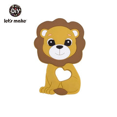 Tiny Rod BPA Free Food Grade Silicone Teethers Cartoon Animals Shape Pacifier Clips DIY Accessories Baby Teething 1pc Let's Make