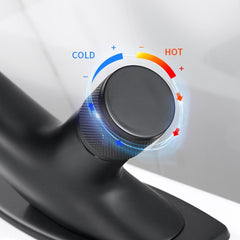 Basin Faucets Matte Black Modern Bathroom Mixer Tap Brass Washbasin Faucet Single Handle Single Hole Elegant Crane 855818