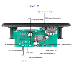 DC 5V 18V 50W Amplifier MP3 Decoder Board Bluetooth V5.0 Car MP3 Player USB FM AUX Radio Recording Module For Speaker Handsfree