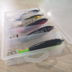 5PCS Topwater Fishing Lure Set/Whopper Bait with Box/Rotating Tail 13g 19g Pencil Popper Hard Bait Fishing