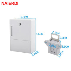 NAIERDI Digital Cabinet Intelligent Electronic Locks Invisible Sensor Lock EMID IC Card Drawer For Wardrobe Furniture Hardware
