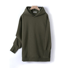 GCAROL Fall Winter Women Long Hooded Suits 80% Cotton Fleece Oversized Boyfriend Unisex Sweatshirt Elastic Waist Harem Pants