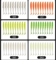 Easy Shiner Fishing Lures 50mm 65mm 75mm 100mm Wobblers Carp Fishing Soft Lures Silicone Artificial Plastic Baits