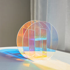 Rainbow Color Acrylic Vases Floral Container Decorative Shop Design Wedding Party Home Office Decoration