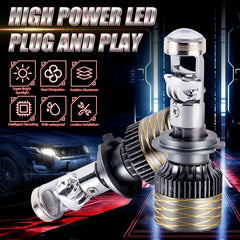 Canbus LED Projector Bulb Headlight Mini Lens H11 H8 9005 9006 HB3 HB4 6000K Auto Motorcycle Mini Lens