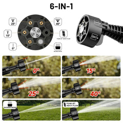6 IN 1 Electric Garden Washing Gun 250Bar Brushless High Pressure Car Washer Gun Water Wash Spray Gun for Makita Battery