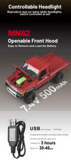 Toyota Land cruiser MN82 Remote Controlled Climbing Off-road Vehicle 1:12 Full scale 4WD LC79 RC Model Children Toy Rc Car