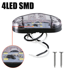 Clearance Lights 20/10PCS 4 LED 12V-24V Side Marker Lights Oval Front Rear Indicator Lamp Truck for Trailer BUS Van Caravan