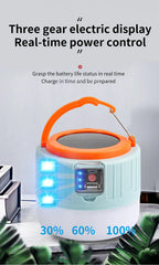 Outdoor Solar Light LED Lamp Rechargeable Bulbs Emergency Light Hook Up Camping Fishing Portable Lantern Lights