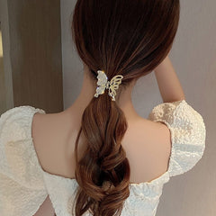 Korean Acrylic Hair Claws Pearl Claw Clips For Woman Large Size Barrette Crab For Girl Shark Clip Fashion Hair Accessories