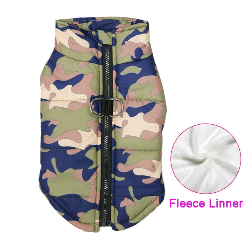 Padded Winter Warm Dog Clothes Waterproof Pet Vest Zipper Jacket For Small Medium Large Dogs Pug Chihuahua French Bulldog Coat - Wowza