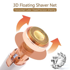 2 In 1 Electric eyebrow trimmer USB Rechargeable hair remover women shaver LED light lady Epilator Razor face Makeup Tool