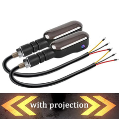Motorcycle LED Turn Signal Lamp Projection Lamp Sequential Flowing Flash Indicator Lights Running Light Front Rear Signal Light