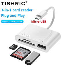 Micro USB Type C Adapter USB TF SD Card Reader USB-C Memory Card Adapter For Macbook Samsung Huawei XiaoMi Laptop Phone