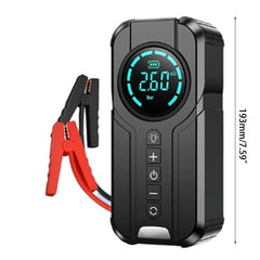 Car Jump Starter Air Pump Power Lighting Portable Air Compressor Automotive-Battery Starting Tyre Inflator