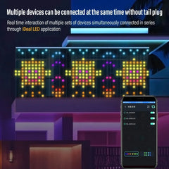 Smart LED Curtain Light APP Control RGB Dimmable DIY Pattern Music Ambient Lighting For Home Holiday Party Christmas Decoration