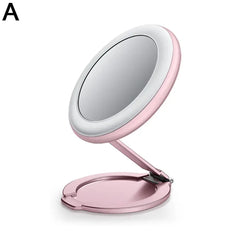 4 In 1 Metal Magnetic Led Makeup Mirror Selfie Light Phone Holder For iPhone 16 15 Pro Max 14 For Magsafe Foldable Stand M8H7