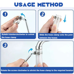 Hose Clamps Stainless Steel Screw Band Car Fuel Tube Pipe Clamp Worm Gear Plier Tools Faucet Water Pipes Fasteners