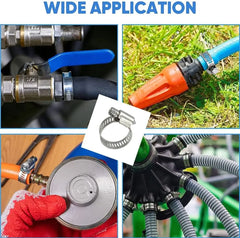 Hose Clamps Stainless Steel Screw Band Car Fuel Tube Pipe Clamp Worm Gear Plier Tools Faucet Water Pipes Fasteners