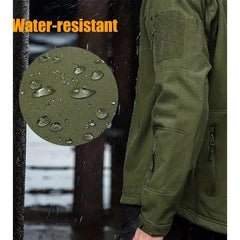 Military Outdoor Jackets Men Shark Skin Soft Shell Tactical Waterproof Windbreaker Army Combat Jacket Mens Hooded Bomber Coats