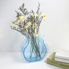 Rainbow Color Acrylic Vases Floral Container Decorative Shop Design Wedding Party Home Office Decoration