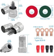 Car Battery Terminals 1 Pair 12V 24V Top Post Wire Cable Clamp Quick Release Terminal Connectors Copper Clip Screw Auto Parts