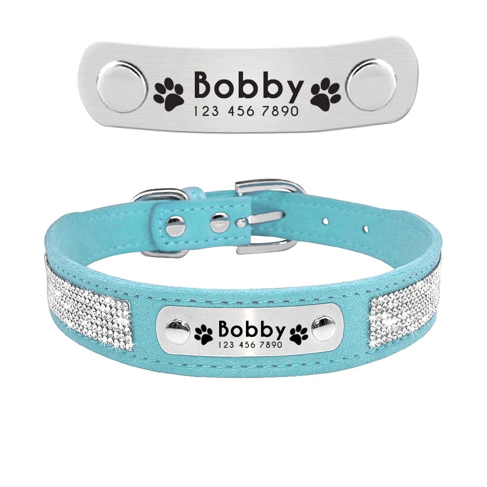 Leather Cat Collar Personalized Cat Collar For Puppy Small Dogs Pet Kitten Nameplate Collar Free Engraving Adjustable - Wowza