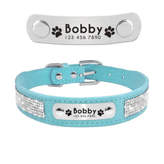 Leather Cat Collar Personalized Cat Collar For Puppy Small Dogs Pet Kitten Nameplate Collar Free Engraving Adjustable - Wowza