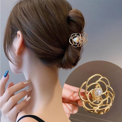 Korean Acrylic Hair Claws Pearl Claw Clips For Woman Large Size Barrette Crab For Girl Shark Clip Fashion Hair Accessories