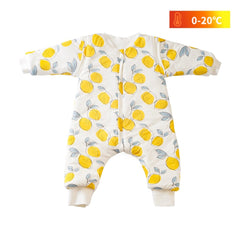HappyFlute Baby 100% Cotton Sleeping Bag Long Sleeve Winter Cartoon Split Leg Baby Cloth Fit 0~6 Year Baby