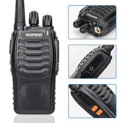 2/4PCS 12W Walkie Talkie Dual Band Portable Long Range Standby UHF 400-470MHz USB Ham Two Way Radio for Hunting