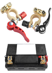 Car Battery Terminals 1 Pair 12V 24V Top Post Wire Cable Clamp Quick Release Terminal Connectors Copper Clip Screw Auto Parts