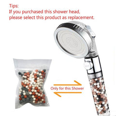 Adjustable High Pressure Shower Head Tourmaline Replaceable Filter SPA Shower Water Saving Switch Button Shower