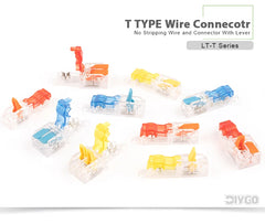 T-Type Stripping Free Wiring Connector With Fixing Hole Quick Branch Splice Junction box lever Wire connector 32A