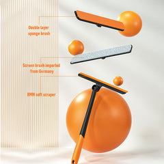 Shower Squeegee Glass Clean Scraper Washing Wiper Hanger Floor Window Cleaning Household Water Wall Hanging Mirror with Handle