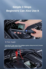 Car Jump Starter Air Pump Portable Power Bank LED Lighting Tyre Inflator Battery Charger Booster Starting Device