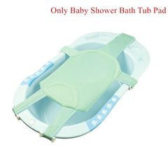 Portable Baby Bathtub Pad Adjustable Bath Tub Shower Cushion Newborn Support Seat Mat Foldable Baby Bath Seat Floating Water Pad