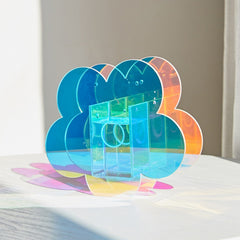 Rainbow Color Acrylic Vases Floral Container Decorative Shop Design Wedding Party Home Office Decoration