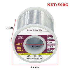 Soldering Wire with Flux 200g 500g Tin Wire Melt Rosin Core Solder Roll No-clean High Quality for Electrical Repair,IC Repair