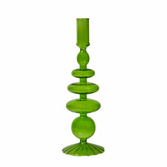 Handmade Colored Vintage Glass Candlestick candle holders Romantic Dinner Decoration for Home Wedding Taper Candle Holder Gift