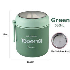 Lunch Box Storage Warmer Stainless Steel Vacuum Cup Soup With Spoon Food Thermal Jar Insulated Soup Thermos Containers Cooler