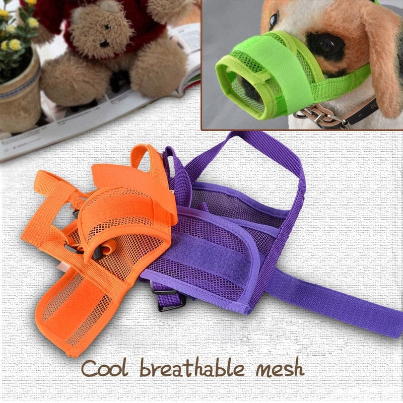 Adjustable Anti Barking Pet Dog Muzzle For Small Large Dogs Mask Muzzles Stop Biting Barking Nylon Straps Pet Dog Accessories - Wowza