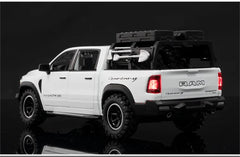 DODGE Mammoth 1000 TRX Alloy Pickup Car Model Diecast Metal Off-road Vehicle Model Sound and Light Simulation Kids Toy Gift