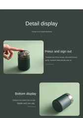 Automatic Toothpick Dispenser Portable Plastic Toothpick Holder Container Creative Press Toothpick Storage Box Organiser
